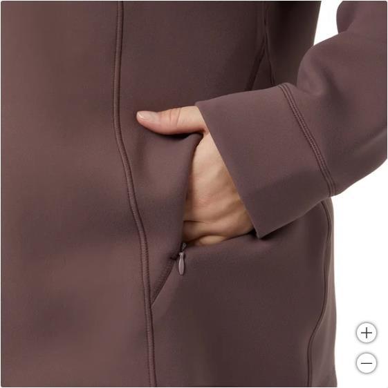 32 Degrees Womens Jacket Brown Full-Zip Pockets Stretch Active Workout Gym Soft Item image 10