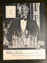 Vintage 1950 Walker&#39;s De Luxe Straight Bourbon Whiskey Full Page Origina... - £5.30 GBP