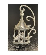 LANG 925 STERLING SILVER LOVE BIRDS IN CAGE BROOCH SKY - $880.40 MXN