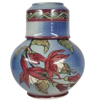 Vintage Ginger Jar Hand Painted &amp; Signed Flowers Butterfly Blossom Decor... - £31.42 GBP