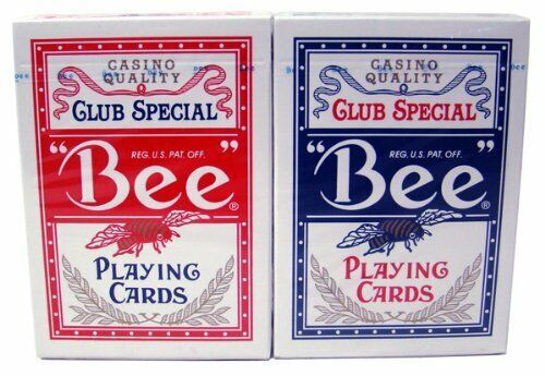 Bee Standard Index Poker Playing Cards Casino Quality Red And Blue 1 Dec... - £9.63 GBP