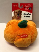 Pet Lou Petlou 8&quot; Squeaky Plush Halloween Thanksgiving PUMPKIN Dog Pet Puppy Toy - £12.05 GBP