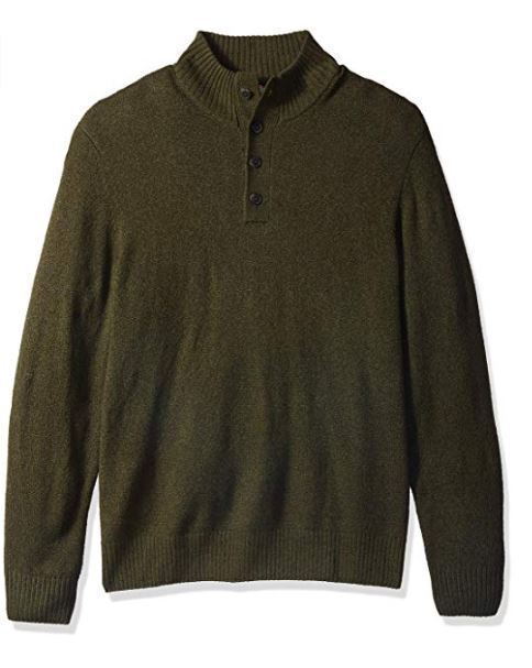 NEW DICKIES Men's Big and Tall Solid Jersey Button Moc Sweater Thyme 2XB Green - $29.69