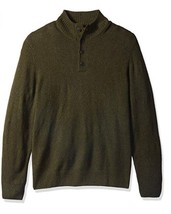 NEW DICKIES Men&#39;s Big and Tall Solid Jersey Button Moc Sweater Thyme 2XB Green - £23.25 GBP