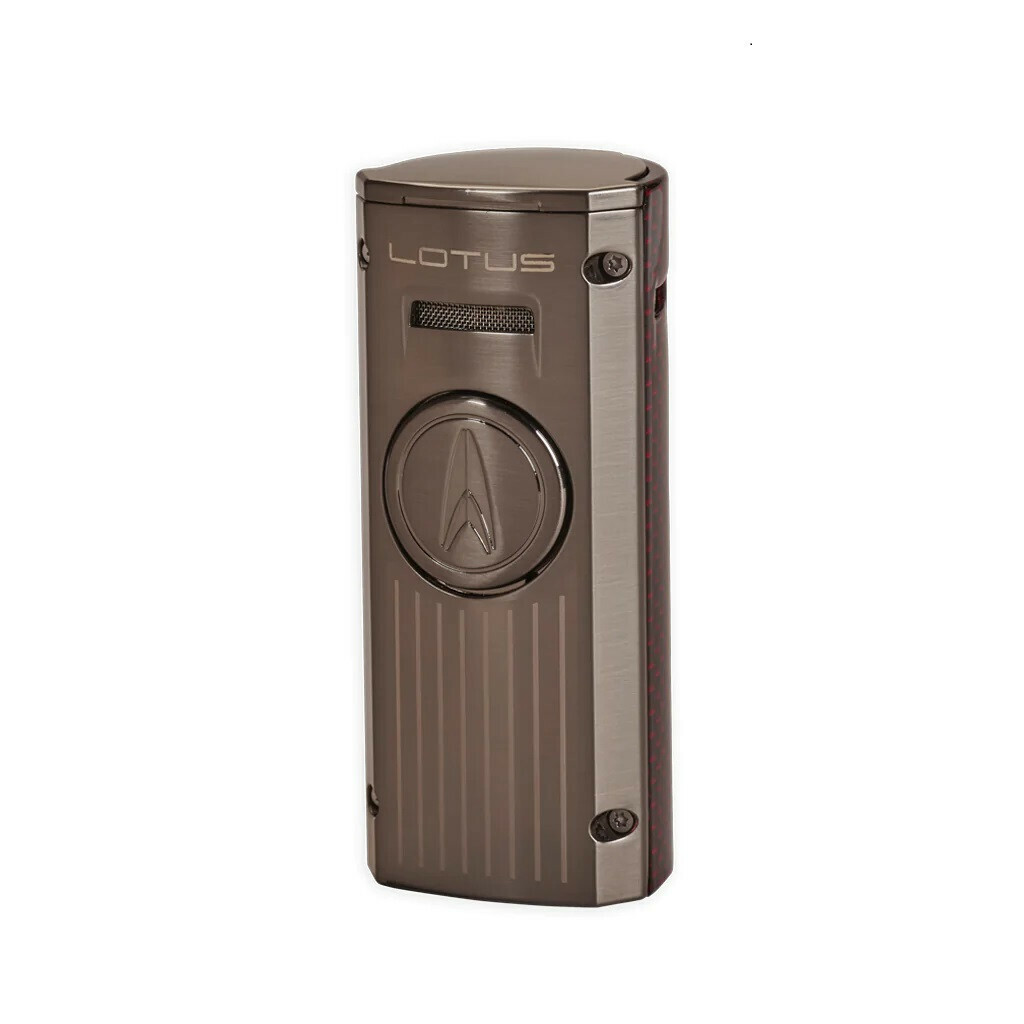 Lotus Minister Quad Flame Table Top Torch GUNMETAL/RED CARBON FIBER - T8020 - $97.50