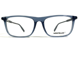 Montblanc MB0012O 007 Eyeglasses Frames Blue Rectangular Full Rim 56-18-145 - $205.52