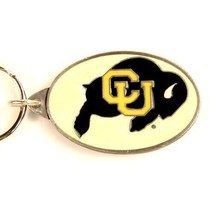 NCAA Colorado Buffaloes Official Team Merch Gear Pewter Oval Keychain Keyring - $11.64