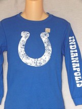 Indianapolis Colts Boys T-Shirt Blue Small 7/8 Vintage NEW Football Longsleeve  - £11.89 GBP