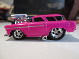 Muscle Machines 1:64, 55 Chevy Nomad, Pink, Blower, Rubber Tires - $8.00