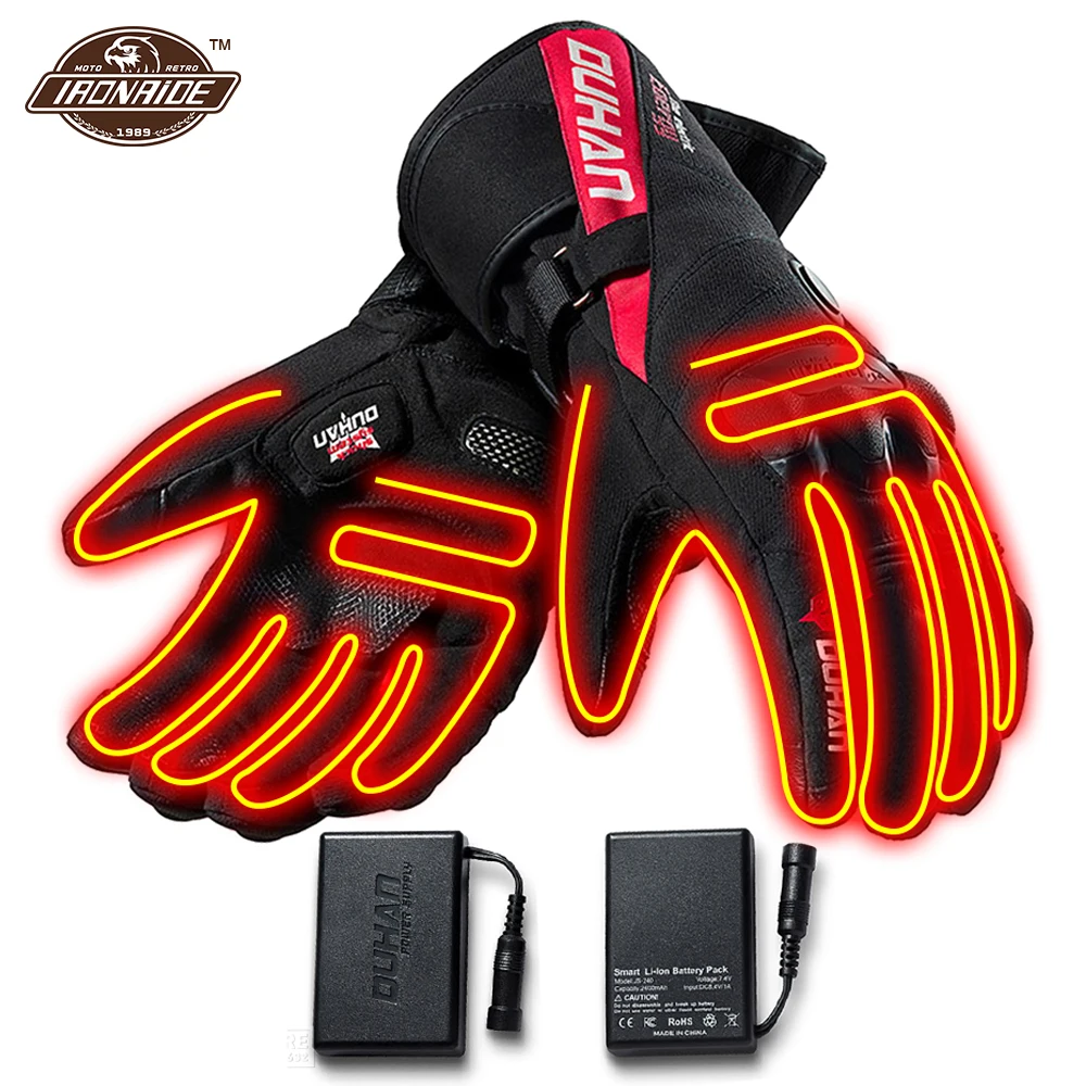 DUHAN Motorcycle Gloves USB Electric Heated Guantes Moto Motocross Heating - £29.26 GBP+