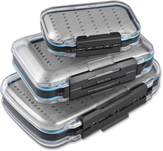 Fly Fishing Box Waterproof Two-Sided Lightweight Jig Box Easy Grip Grey   - $55.21 CAD