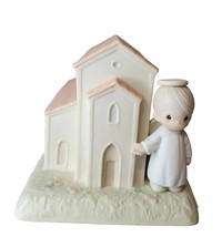 Precious Moments There&#39;s A Christian Welcome Here VTG 1989 Fast SHIPPING 523011 - £14.22 GBP