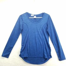 Athletic Works Womens Driworks Long Sleeve Shirt Size Small Blue Crew Neck Top - £10.36 GBP