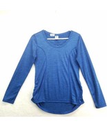 Athletic Works Womens Driworks Long Sleeve Shirt Size Small Blue Crew Ne... - £10.24 GBP