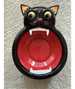 Department 56 Black Cat Face Dish Bowl Googly Eyes, Halloween Candy, Cer... - $501.93 MXN
