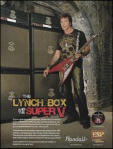 George Lynch Mob Randall Box Amps ESP Super V guitar ad 8 x 11 advertisement - £3.35 GBP