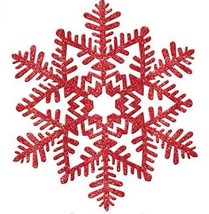 Amscan Snowflake 11Inches Decorations, Glitter Red, 11/Pack - £14.06 GBP