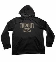 TapOut Hoodie Men’s Size XL Black Sweatshirt Drawstring Pockets Graphic MMA - $23.22