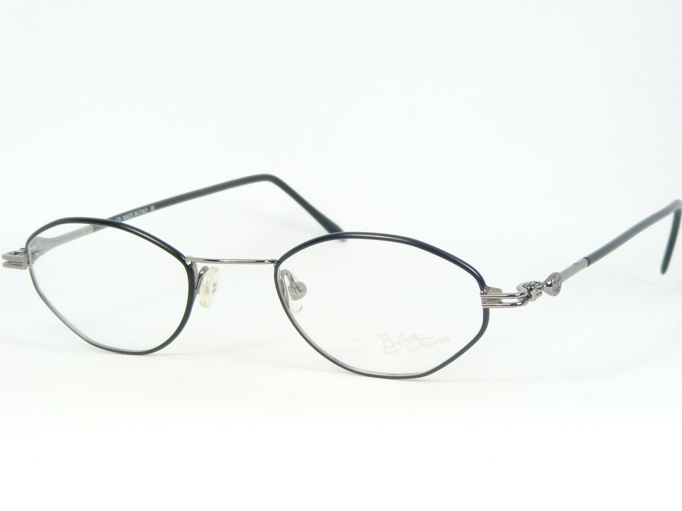 Blue Jeans Mod ISERE 609/L BLACK /SILVER EYEGLASSES GLASSES FRAME 45-19-... - $27.72