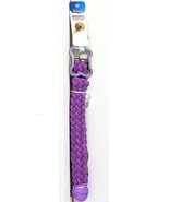 1 Count Petmate Fashion Braided Nylon 1&quot; X 26&quot; Large Neck Sizes Purple C... - £12.57 GBP