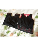 Talbots Black floral intricate 2-piece sleeveless tank &amp; pants set Size 6P - $43.56
