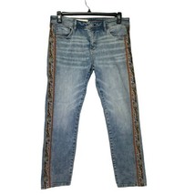 Pilcro Light Wash Camo Side Stripe Slim Boyfriend Jeans Size 29 - £19.54 GBP