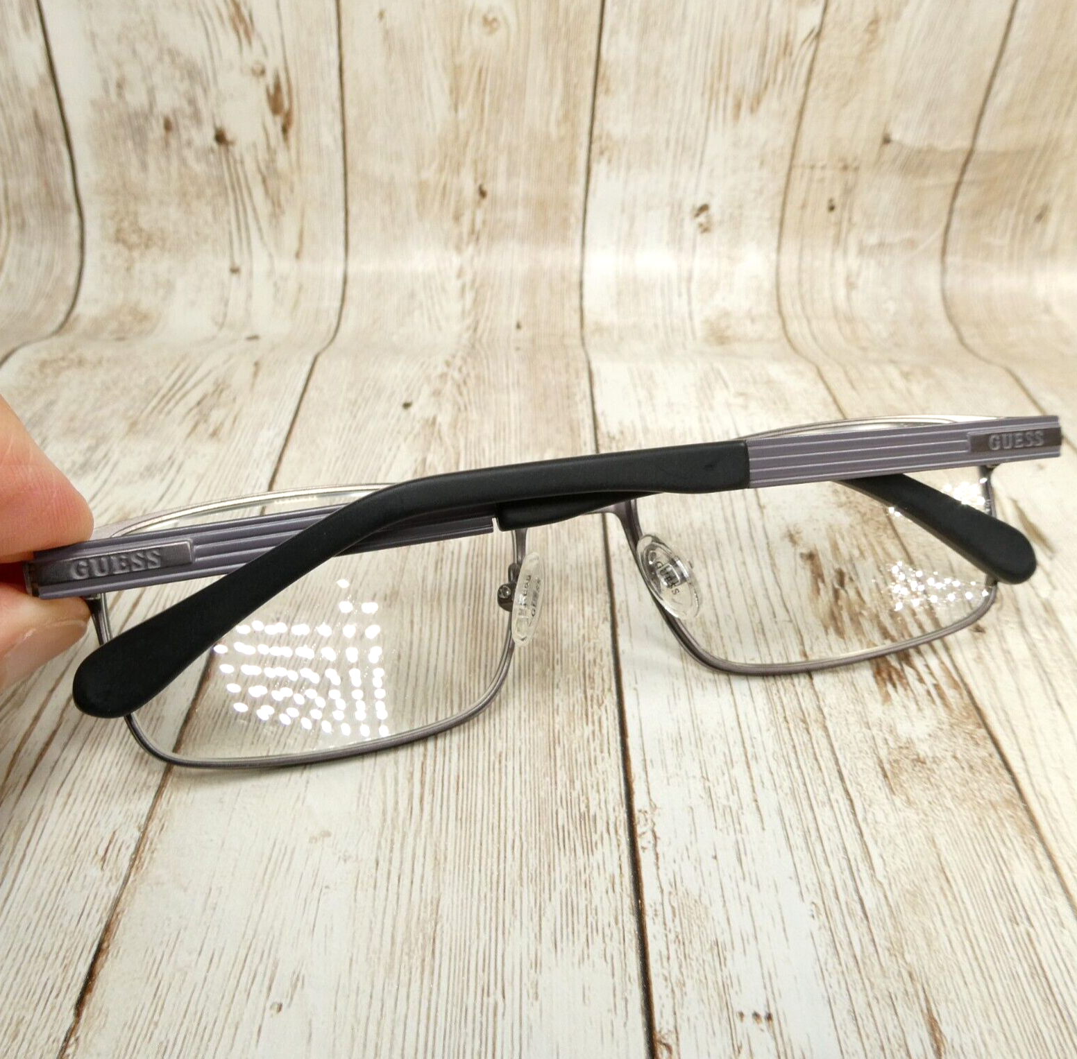Guess Men's Gunmetal Rectangular Eyeglasses FRAMES ONLY - GU 1884 009 55-17-140 Item image 2