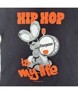 Energizer Bunny Hip Hop Is My Life Mens L Graphic Crew T-Shirt Savvy 100... - £11.00 GBP