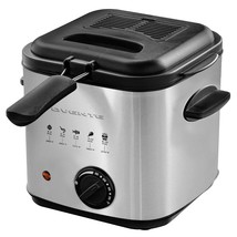OVENTE Electric Deep Fryer 1.5L Capacity with Removable Frying Basket FDM1501BR - £30.58 GBP