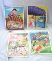  Vintage Looney Tunes Lot of 4 Frame Tray Puzzles 1971-73 Bugs Bunny Porky Pig - £27.52 GBP
