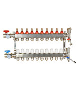 Radiant Heat Manifold 10 Loop PEX  Tubing Manifolds Hydronic Radiant Flo... - $347.96 CAD