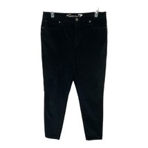 Seven7 Womens Pants Size 16 Ultra High Rise Skinny Black Corduroy with P... - £19.02 GBP