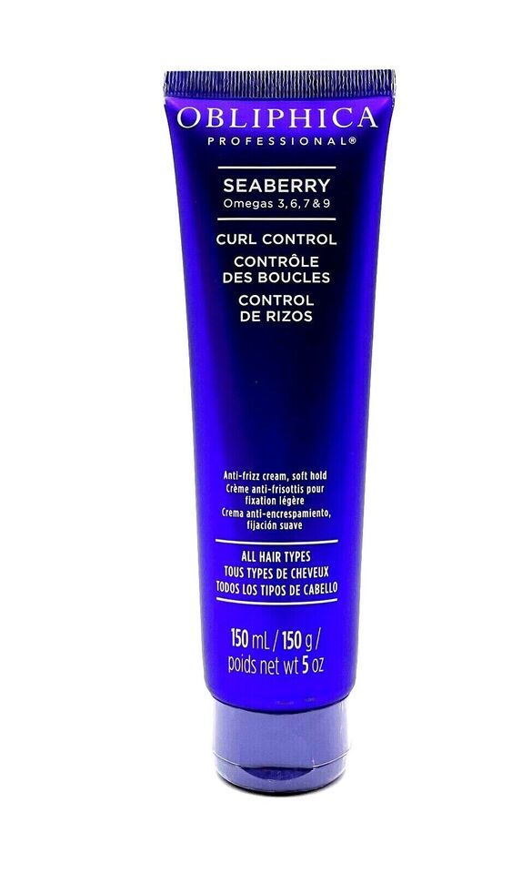 Obliphica Seaberry Curl Control Anti-Frizz Cream,Soft Hold 5 oz Omega3,5... - $19.95