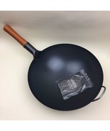 Yosukata High Grade Black Carbon Steel ROUND BOTTOM WOK 14” Asian Cookware New - £43.50 GBP