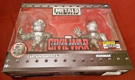 Metals Die Cast CIVIL WAR Captain America &amp; Iron Man Hot Topic 2016 Summ... - £18.35 GBP