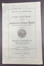 VTG 1918 Montana 3rd Annual Report Industrial Accident Board MT Mining Accidents - £14.52 GBP
