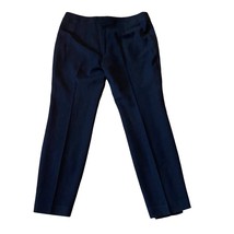 Rena Lange Wool Blend Flat Front Slacks Dress Pants in Black Size 14 - $37.06