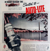 1947 Auto-Lite Spark Plugs Advertisement Automobilia Parts Supply Vintag... - $15.06 CAD