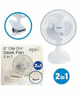 2in1 6&quot; Elphine Desk Fan Clip On Stand Desktop Home Office Adjustable Po... - $361.57 MXN