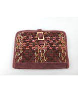 Vera Bradley Tweed Suede Mini Notebook Holder Brown Burgundy 4&quot; x 5&quot;  - $13.65 CAD