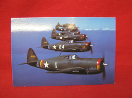 Vintage Republic P-47 &quot;Thunderbolt Formation&quot; Plane Postcard #91 - $19.79