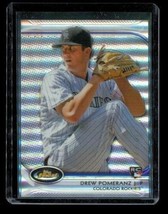2012 Topps Finest Rc Refractor Baseball Card #12 Drew Pomeranz Colorado Rockies - £6.61 GBP