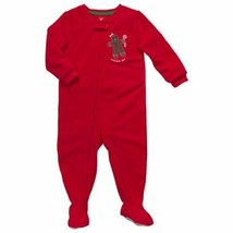 Toddler Girls Red Holiday Microfleece Blanket Sleeper Gingerbread, Size 4T - $11.13