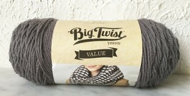 Jo-Ann Big Twist Value Medium Weight Acrylic Yarn - 1 Skein Color Medium Gray - £8.13 GBP