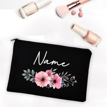 Personalized Custom Name DIY Wedding Party Canvas Makeup Case Cosmetic Bags Zipp - £45.99 GBP