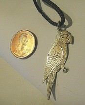 sterling silver parrot pendant hand crafted - $65.00