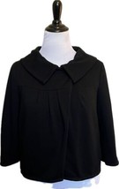 Old Navy Cropped Swing Blazer Jacket Size Large Black Solid 3/4 Sleeve W... - £26.47 GBP