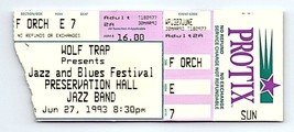 Preservación Recibidor Jazz Banda Concierto Ticket Stub June 27 1993 Vienna - £30.64 GBP