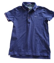 TED BAKER Kids Purple Polo Shirt Branded Buttons Logo Age 6-7 - £13.13 GBP
