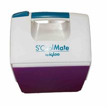 S'CoolMate by IGLOO Vintage 90s Lunch Box Personal Cooler White Purple Teal - $17.00